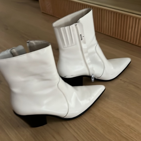 White leather Ace Jeffrey Campbell boots size 8 - Picture 5 of 6